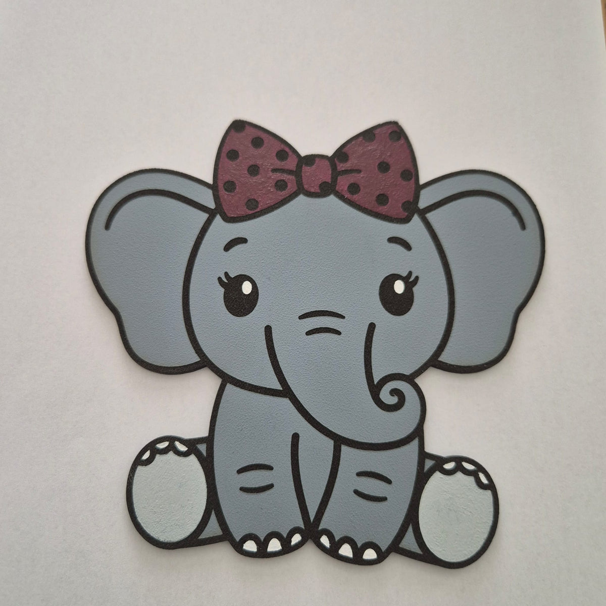 Tiersujet Elefäntli mit Mäscheli– Sujet für personalisiertes Kinderschild Shabby Chic